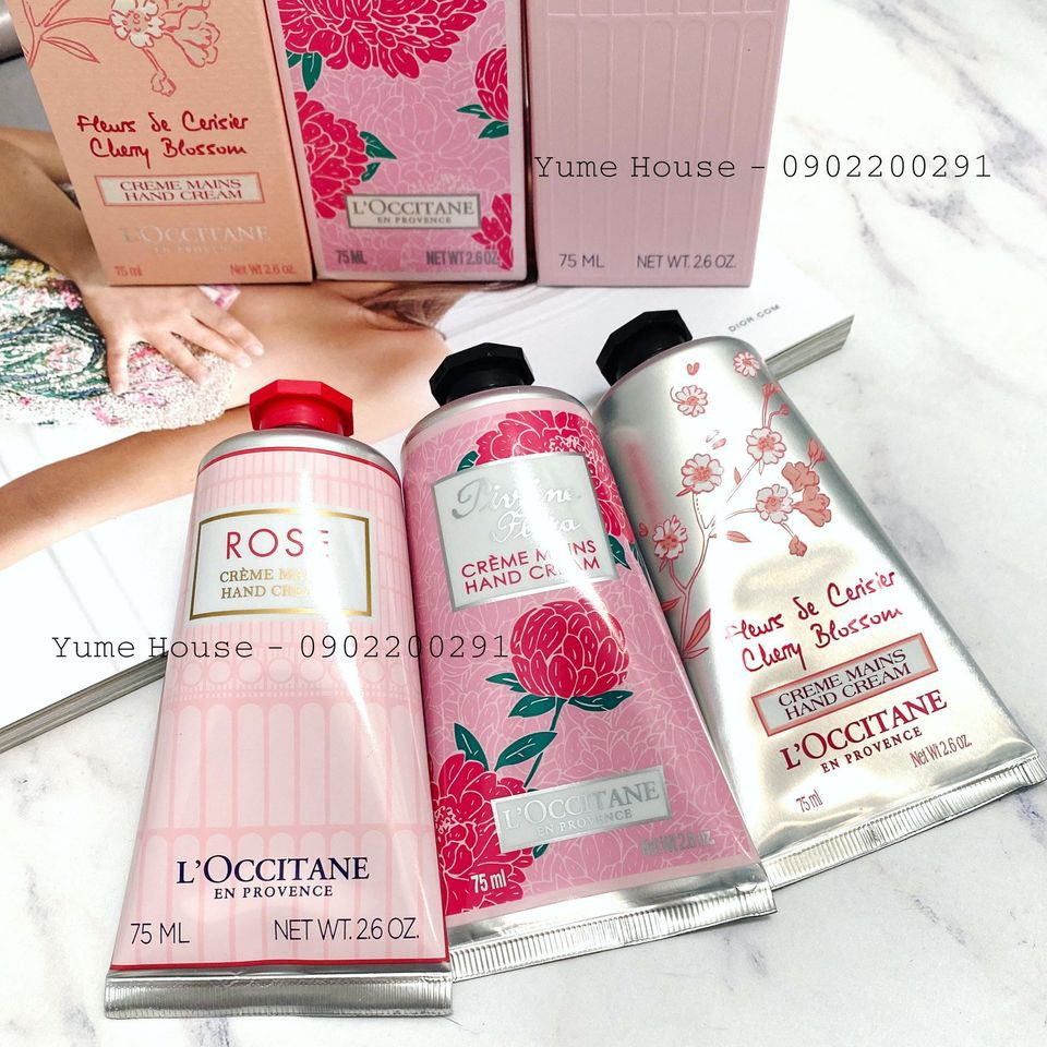 Kem dưỡng da tay Loccitane - Pink Flower Collection