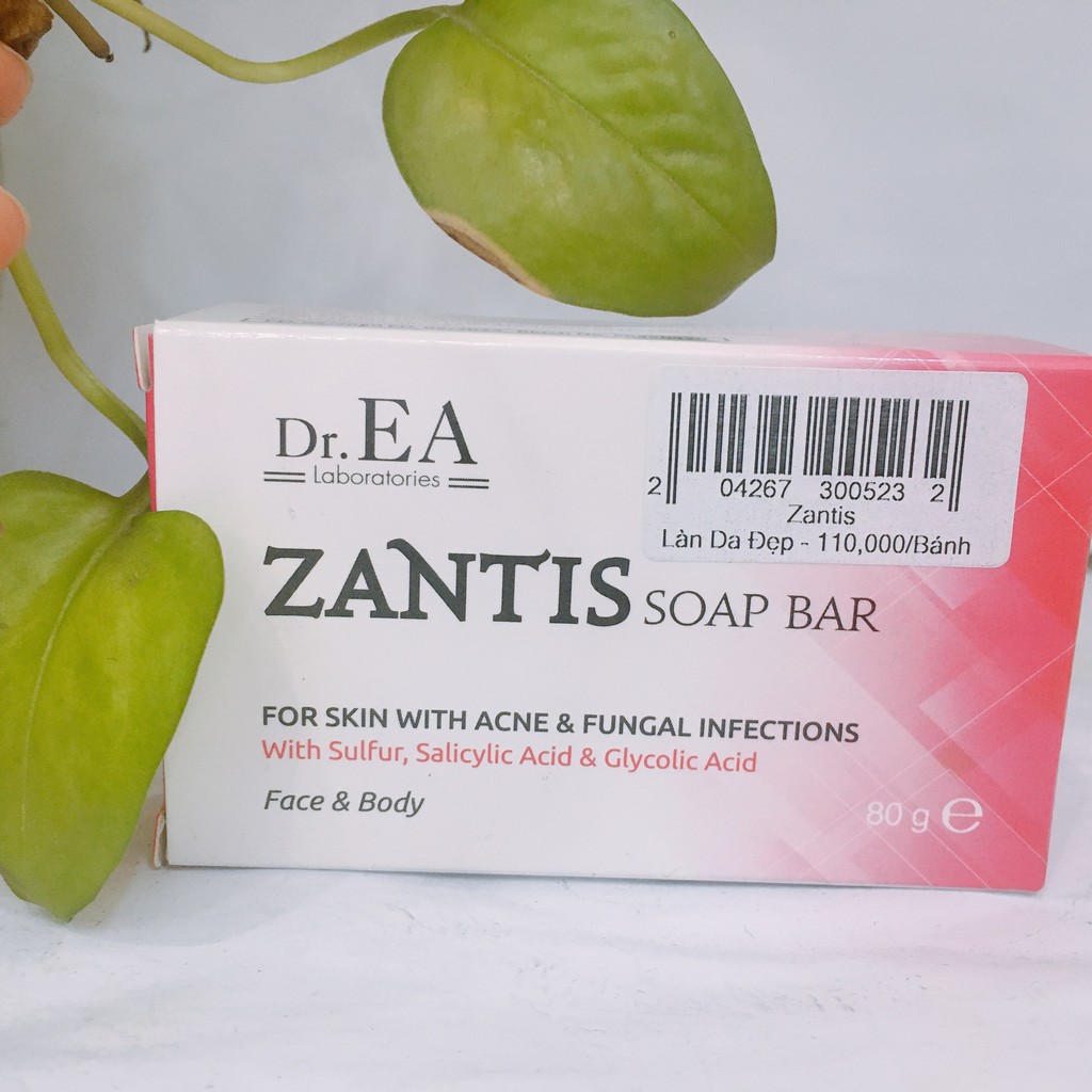 Xà bông Dr.EA Zantis Soap Bar sinh dược giảm mụn chăm sóc chuyên sâu body 80gr