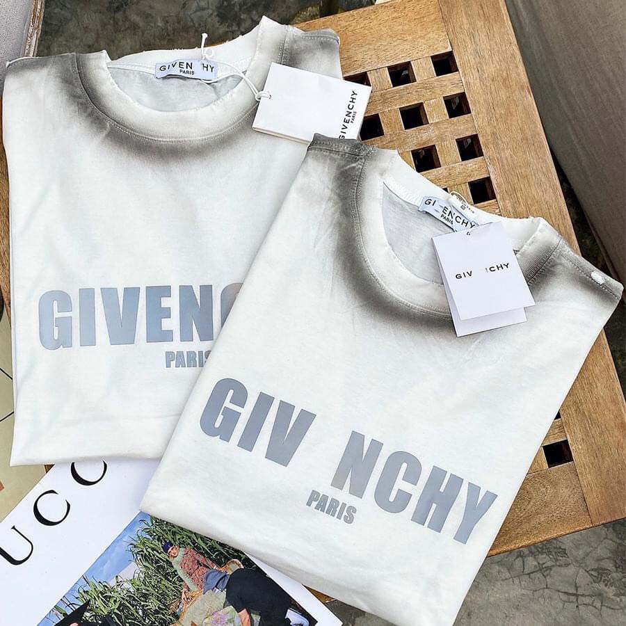 Áo Thun Nam Nữ Unisex, Áo Thun Loang Viền GYVENCHI Form Thụng Tay Lỡ Xinh Xỉu UP Xỉu DOWN