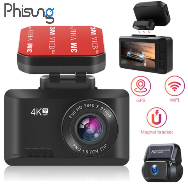 Camera hành trình 4K, Wifi, 2.45 inch nhãn hiệu Phisung G3 | BigBuy360 - bigbuy360.vn