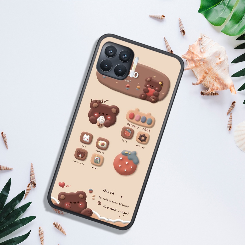 ỐP LƯNG OPPO A73 - A93, IN HÌNH GẤU NÂU CHOCOLATE ĐÁNG YÊU.