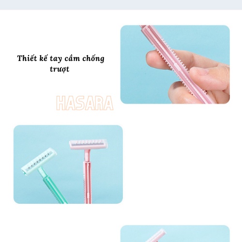 Dao cạo lông nách, vùng kín, lông tay, chân ,mặt 3 lưỡi dành cho phụ nữ HA0265 - Hasara