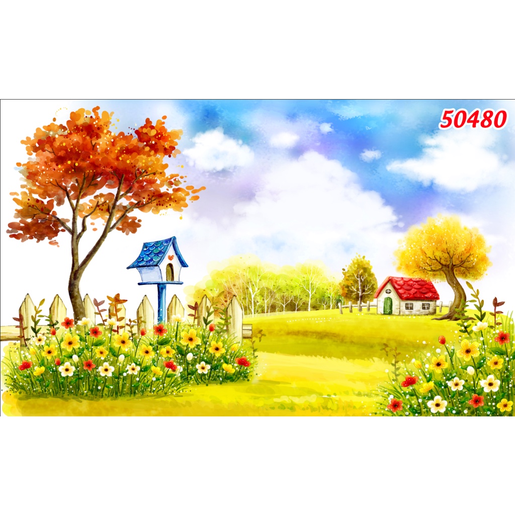 Tranh 3D Dán Tường Phòng Trẻ Em Nhiều Chủ Đề Nhiều Kích Thước