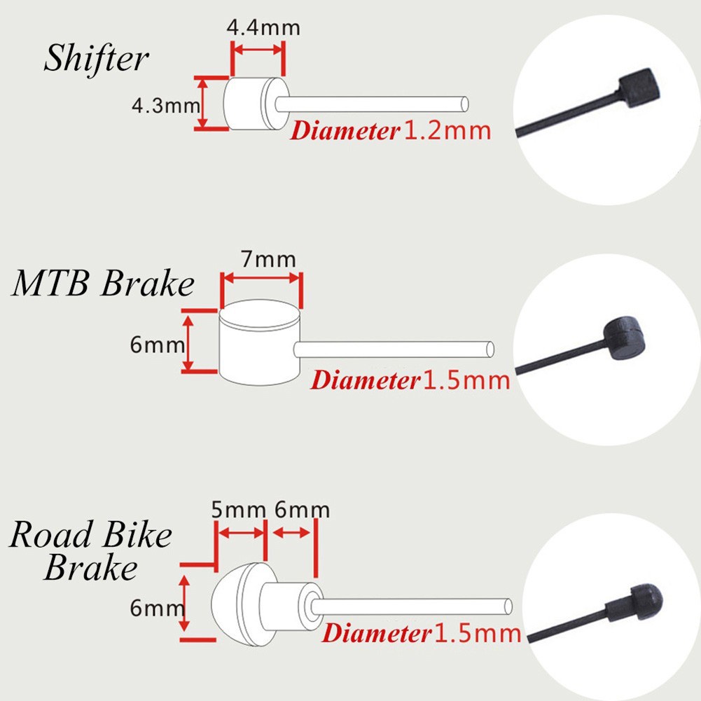 Dây cáp thắng trước/sau TOOPRE bằng thép không gỉ phủ sơn dành cho xe đạp leo núi