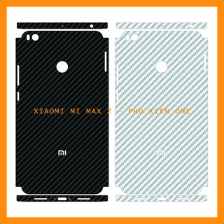 Decal dán lưng Xiaomi Mi max/ Mi max 2/ Mi mix 2 full viền vân carbon 3D