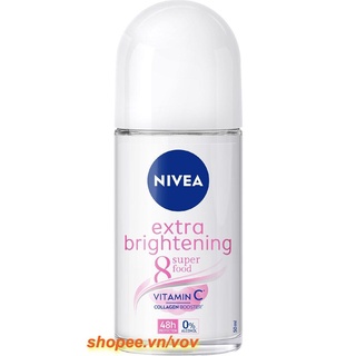 Lăn Khử Mùi Nữ 50ml Nivea Extra Brightening, 100% Chính Hãng, vov Cung Cấp Và Bảo Trợ.