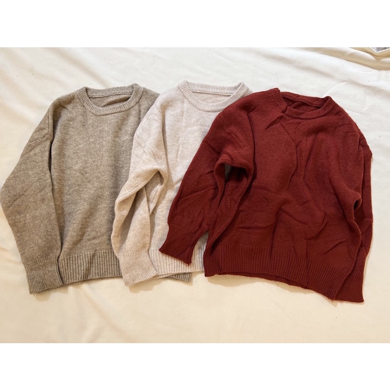 Áo len trơn basic cổ tròn 01 | BigBuy360 - bigbuy360.vn