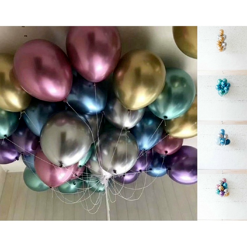 Set 50 Bong Bóng 12 Inch Màu Sắc Sinh Động Chất Lượng Cao