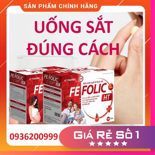 SẮT 100 VIÊN-SẮT CHO BÀ BẦU-FEFOLIC-BỔ MÁU-BỔ SUNG SẮT HỮU CƠ
