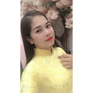 Áo dài gấm tơ màu vàng/đỏ/trắng/hồng