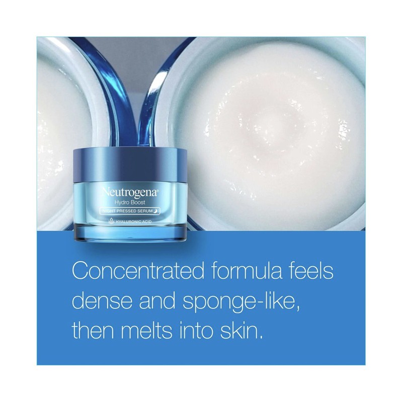 Tinh chất dưỡng ẩm da ban đêm Neutrogena Hydro Boost Night Pressed Serum 48g Hàng Mỹ