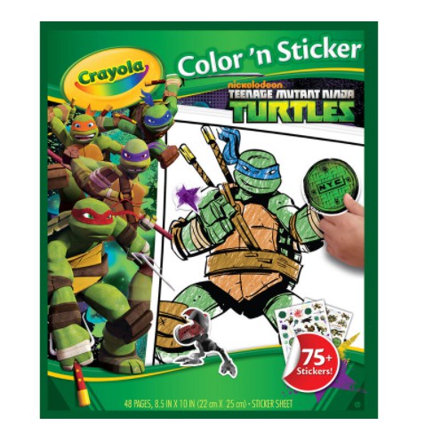 Bộ tô màu và dán hình teenage mutant ninja turtles color 'n