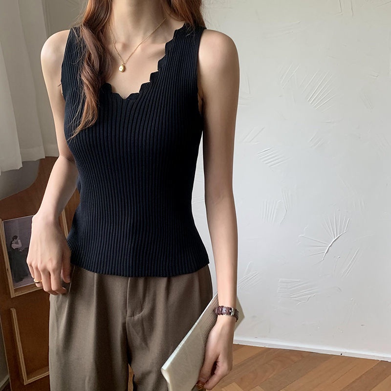 Áo sweater Dệt Kim Không Tay Thời Trang Mùa Hè Dành Cho Nữ