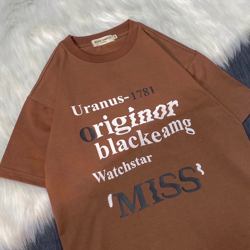 Áo Thun Tay Lỡ Unisex MISS Vải Tici Form Rộng - 84unisex