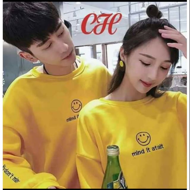 áo đôi thu đông màu vàng ( hàng loại 1 2019)