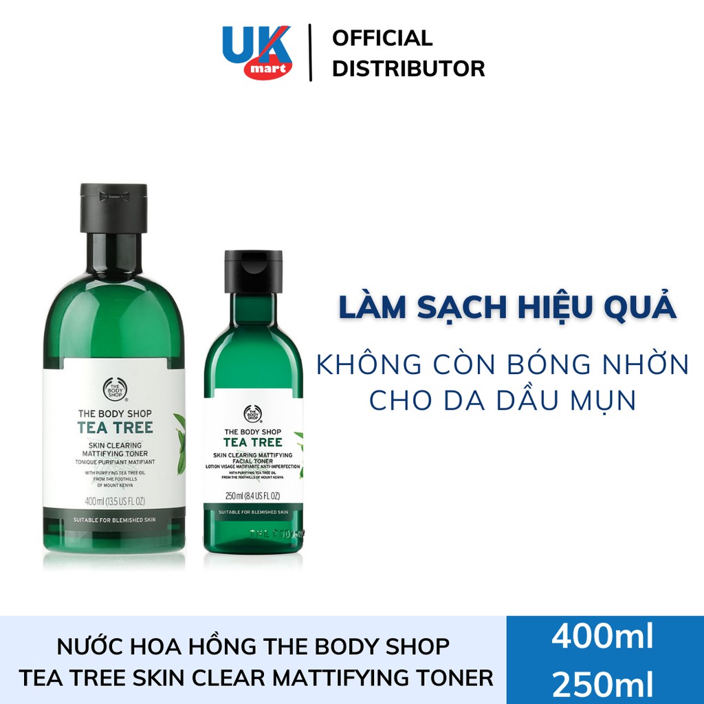 Toner Da Dầu Mụn The Body Shop Tea Tree Skin Clearing Mattifying Toner