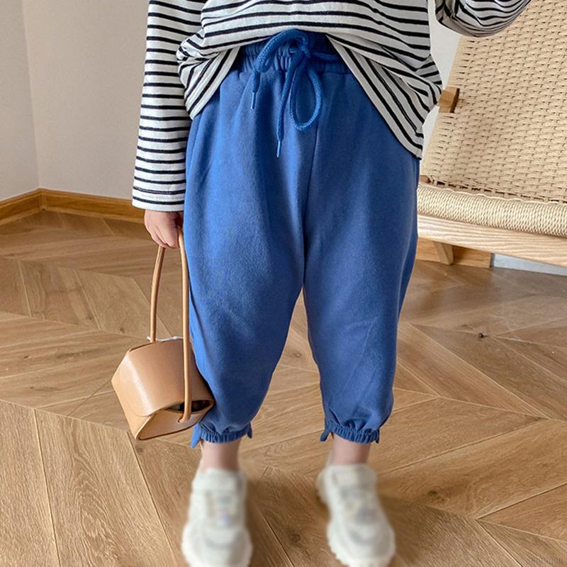 Quần Yếm Thể Thao Dáng Rộng Co Giãn Tốt Kiểu Hàn Quốc Thời Trang Mùa Thu Cho Bé Gái 1-6 Tuổi