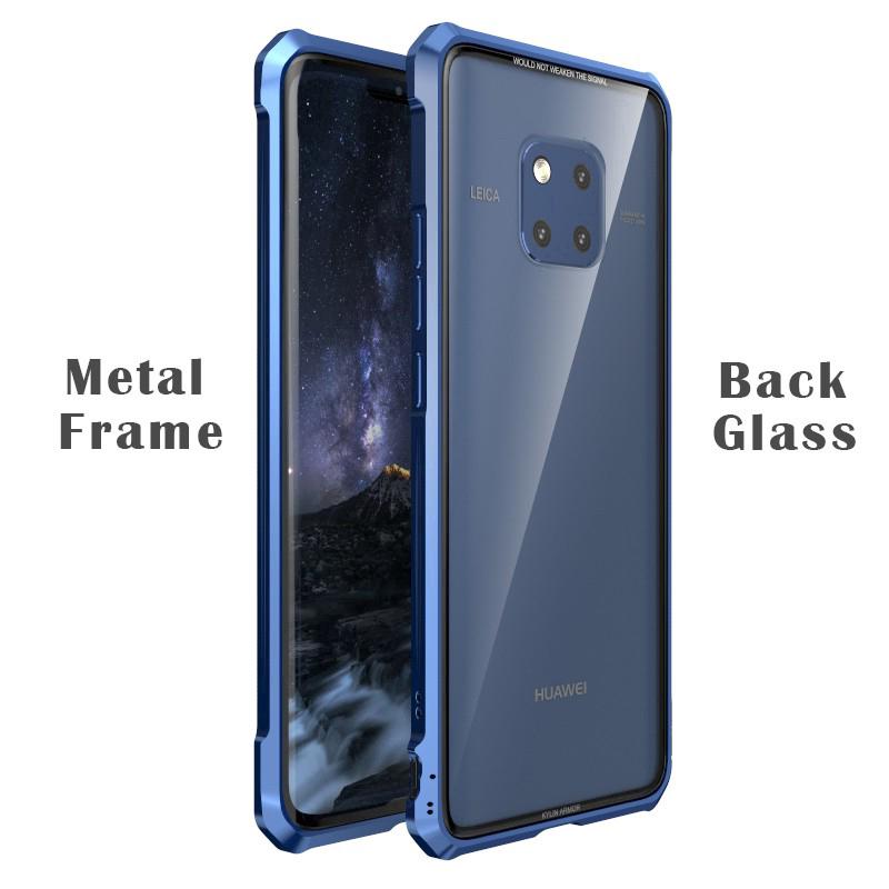 Bộ ốp khung nhôm kim loại + kính cường lực cho Huawei Mate 20 Mate 20 pro Mate 20 lite