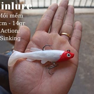 [COMBO] 5 con Mồi mềm cá đối câu lure cá chẽm bao nhạy 8cm/14gr Minlure