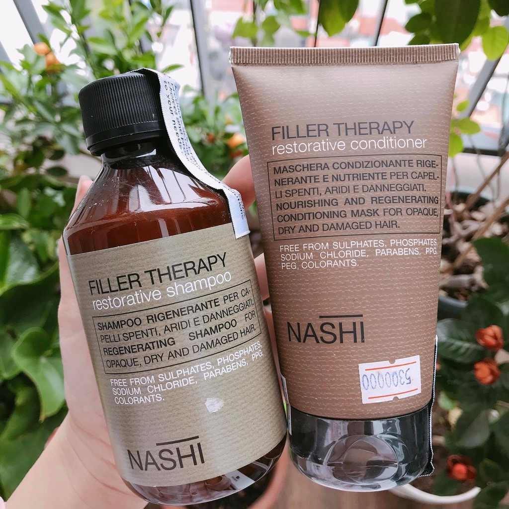 Dầu gội xả tái tạo dành cho tóc khô và hư tổn Nashi Filler Therapy 250ml/150ml ( chính hãng )