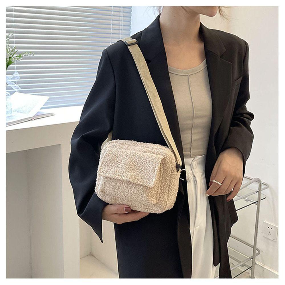 Túi Đeo Vai Bằng Lông Cừu Thời Trang Mùa Đông Giản Dị Dành Cho Nữ MIHAN1