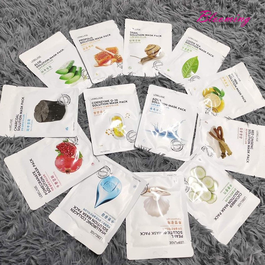 ( Combo 10 tặng 1 ) Mặt Nạ Cung Cấp Dinh Dưỡng Phục Hồi Da Lebelage Solution Mask Pack 25ml