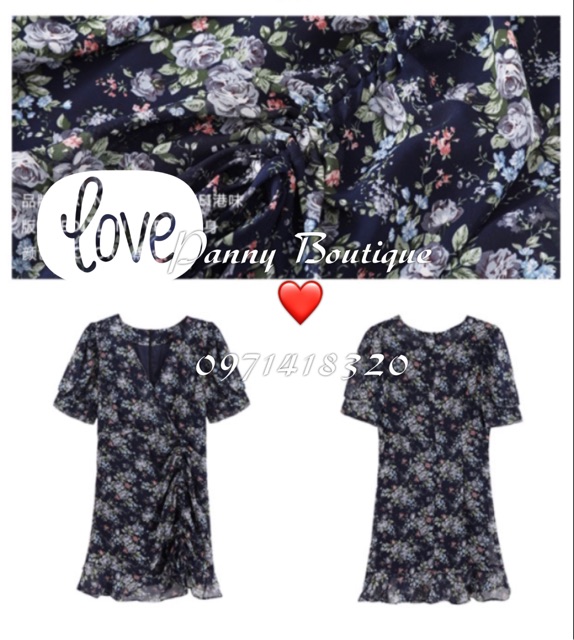 Đầm Váy voan hoa vạt chéo rút dây, style ulzzang Hàn Quốc 🌻 Panny Boutique 🌻