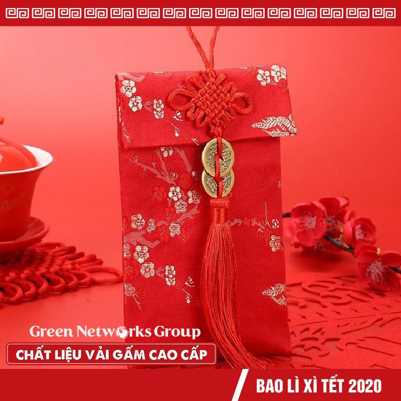 Bao lì xì chất liệu vải gấm Greennetworks