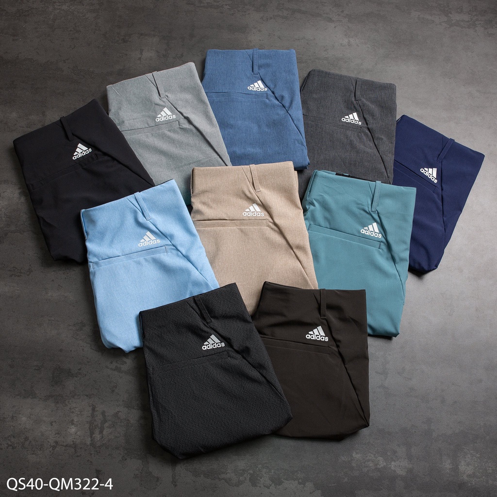 Quần short golf Adidas QS40 - lưng liền in viền lưng VNXK