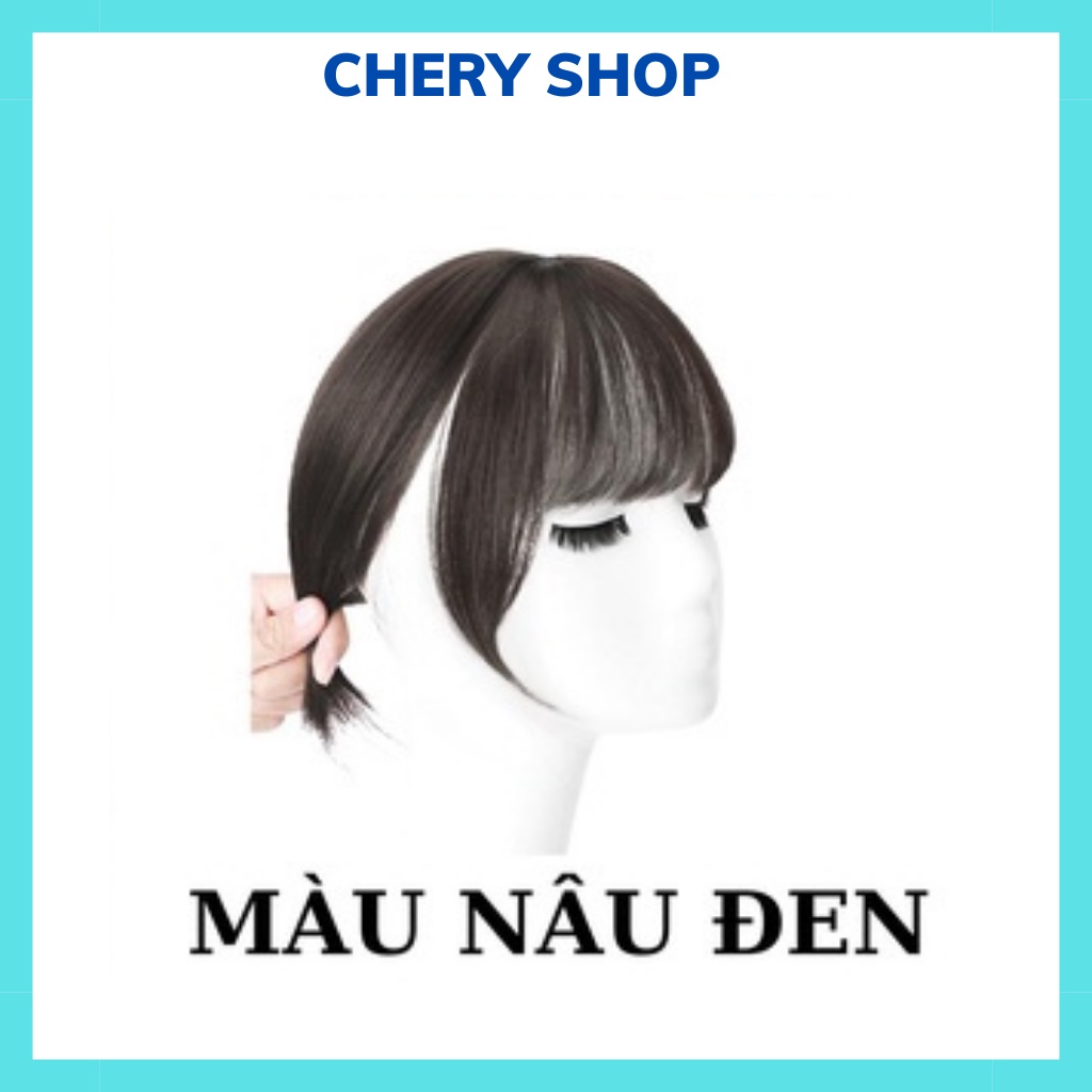 Tóc mái giá 3D có rãnh da đầu, 2 kẹp bấm siêu chắc che hói, phủ bạc