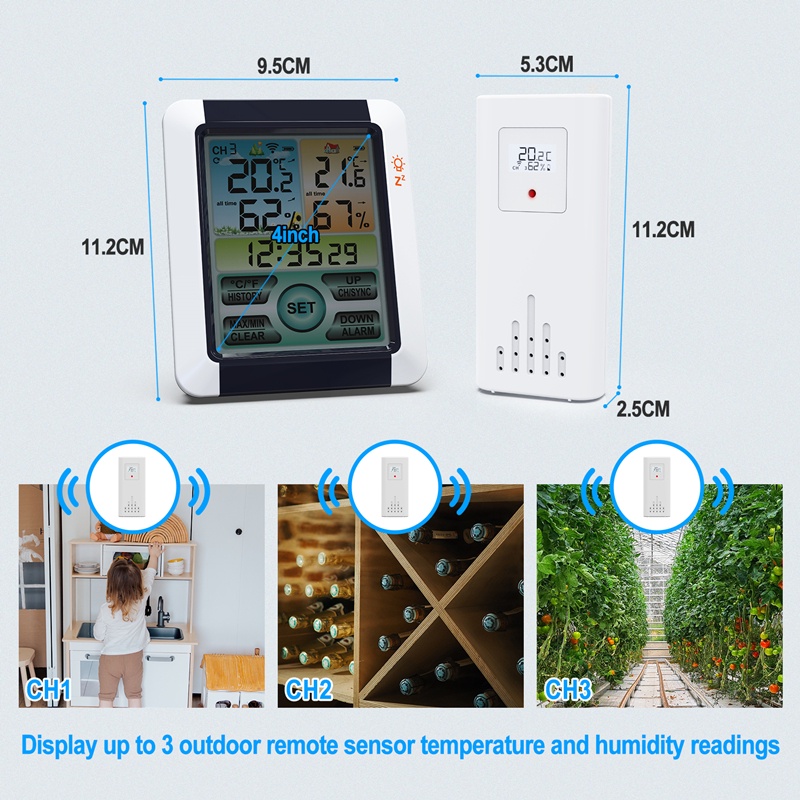 Đồng Hồ Điện Tử Đo Nhiệt Độ Và Độ Ẩm Màn Hình LCD