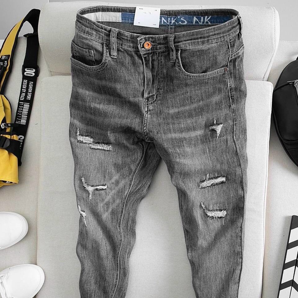 Quần jean nam chất bò cao cấp co dãn,phong cách hàn quốc mới nhất 2021 ms78