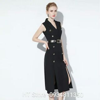Đầm body cổ vest. Hàng thiết kế