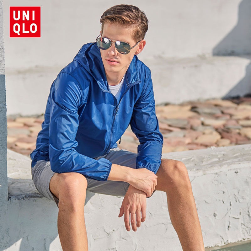 Uniqlo Áo Khoác Thể Thao Chống Nắng / Tia UV / Gió Thiết Kế Thoáng Khí Thời Trang Mới 2022 Cho Nam