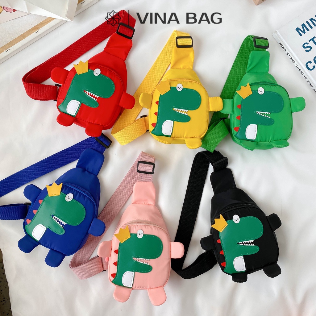Túi đeo chéo, túi ruột ngựa hình khủng long cho bé