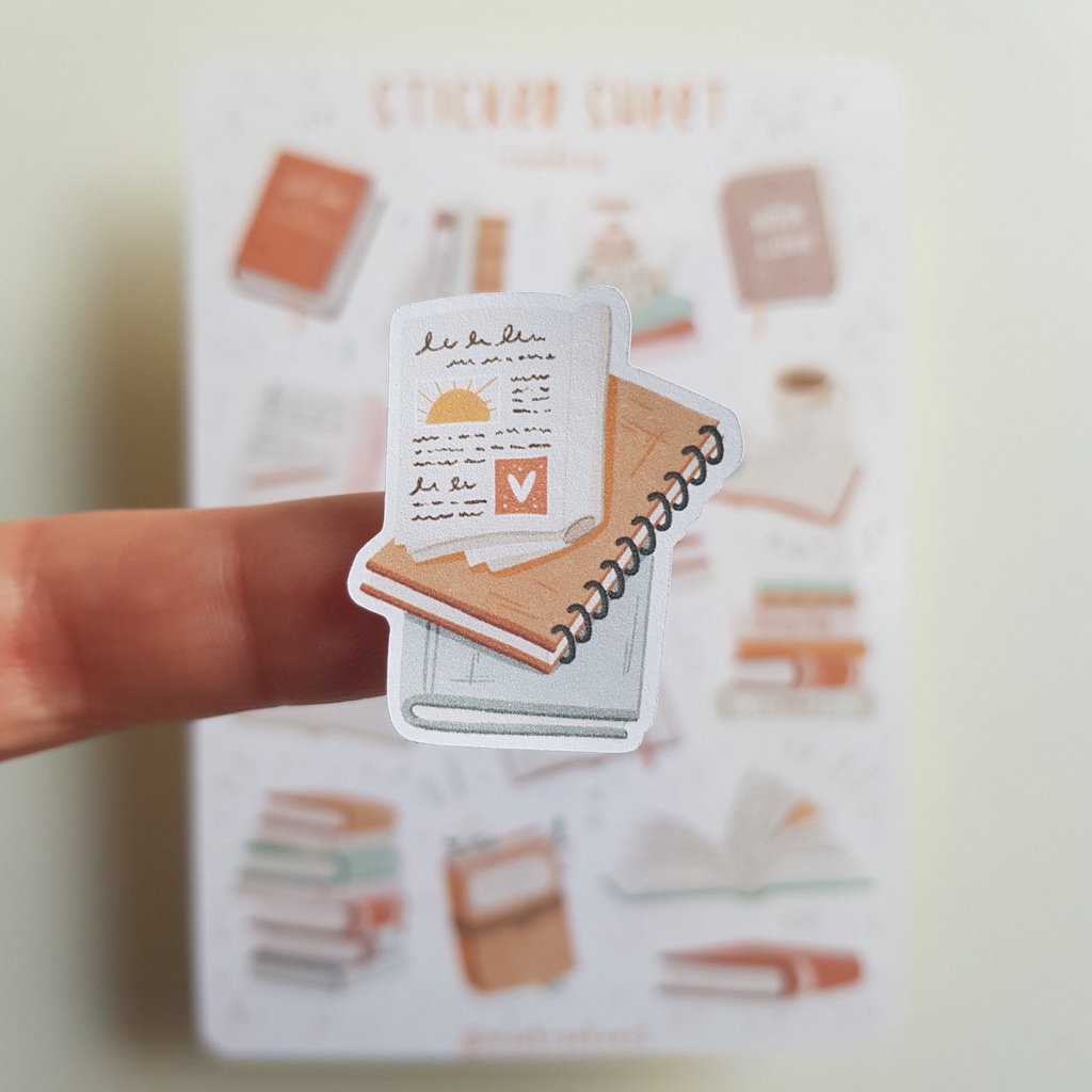 Sticker Sheet Chủ Đề Sách: Book Lover - Chuyên dán sổ | Bullet Journal Stickers,  Scrapbook Stickers, Work Sticker