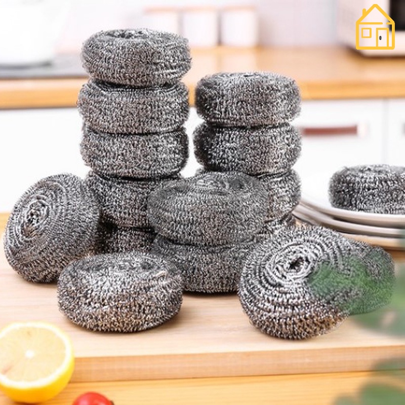 Bóng Dây Thép Chà Chảo Loại Bỏ Vết Bẩn Hỗ Trợ Nhà Bếp