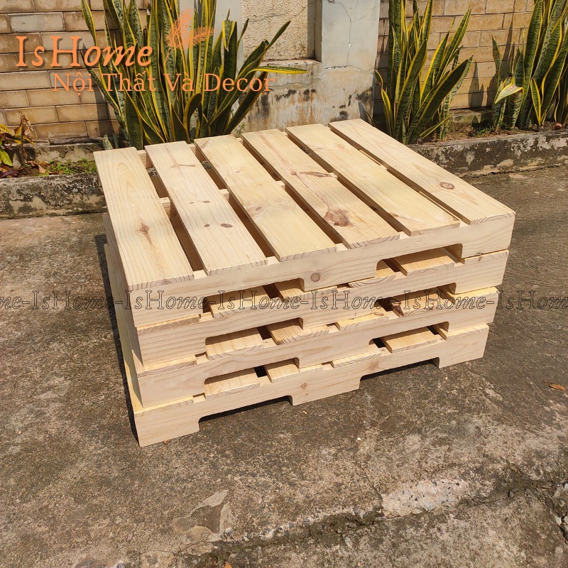 Giường Pallet Gỗ Thông Gấp Gọn Gỗ Mới Nhập Khẩu 100% Đủ Kích Thước Cao 10cm