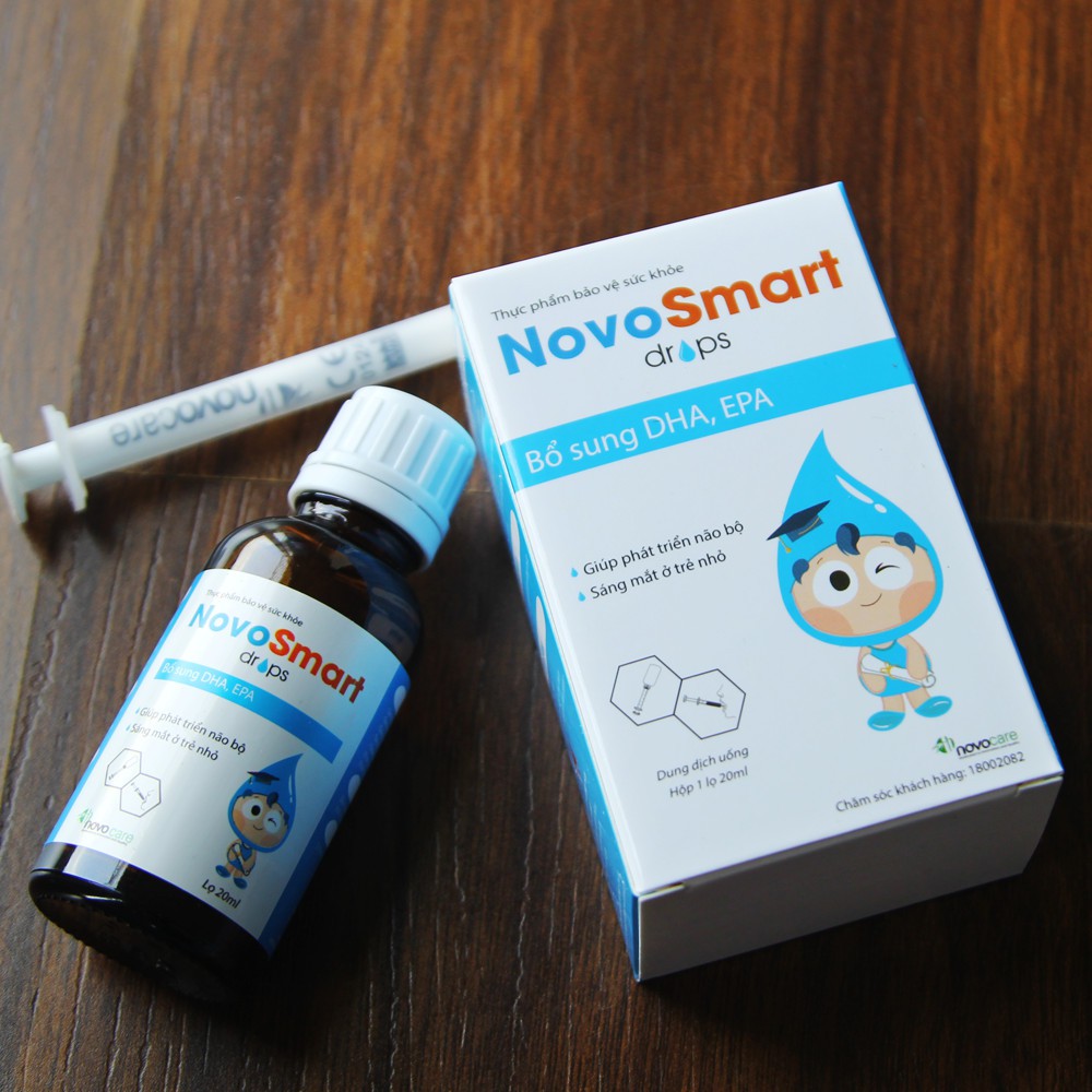 Novosmart Drops – Bổ sung DHA, EPA hàm lượng cao giúp trẻ tăng chỉ số IQ, sáng mắt, phát triển não bộ toàn diện (20ml)