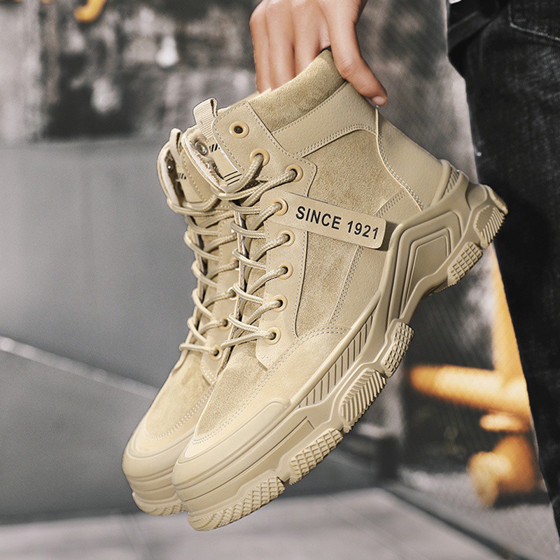 Giày bốt Martin cổ cao thời trang phong cách Hàn Quốc cho nam | BigBuy360 - bigbuy360.vn