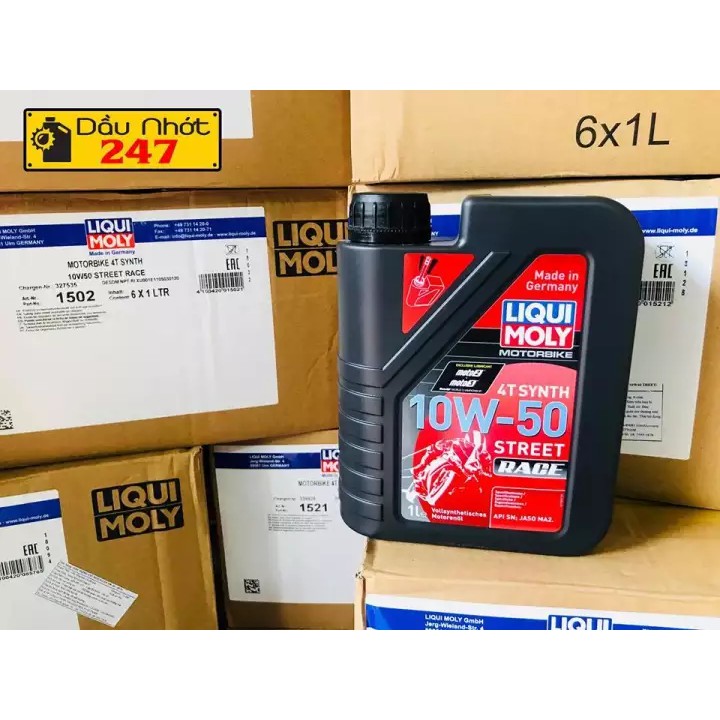 Nhớt Liqui Moly Street Race 10w50 1000ml - Motorbike 4t Synth 10w-50 Street Race - 1502 - Made In Germany - chuyên moto