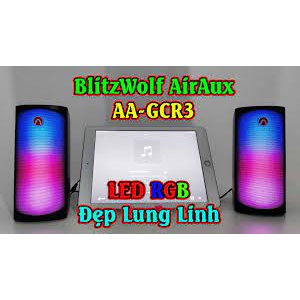 BlitzWolf AA-GCR3 AirAux Loa Máy Tính Loa Bluetooth AUX Âm Thanh Nổi HiFi 4 Chiếc Đèn RGB Nguồn Cung Cấp USB-Màu Đen