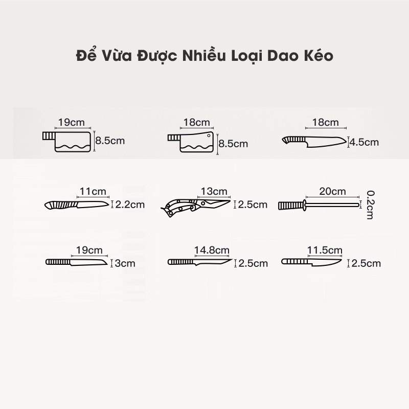 Hộp cài dao kéo đựng đũa, giá cài dao, kéo đũa đa năng dán tường chất liệu kim loại sơn tĩnh điện sang trọng