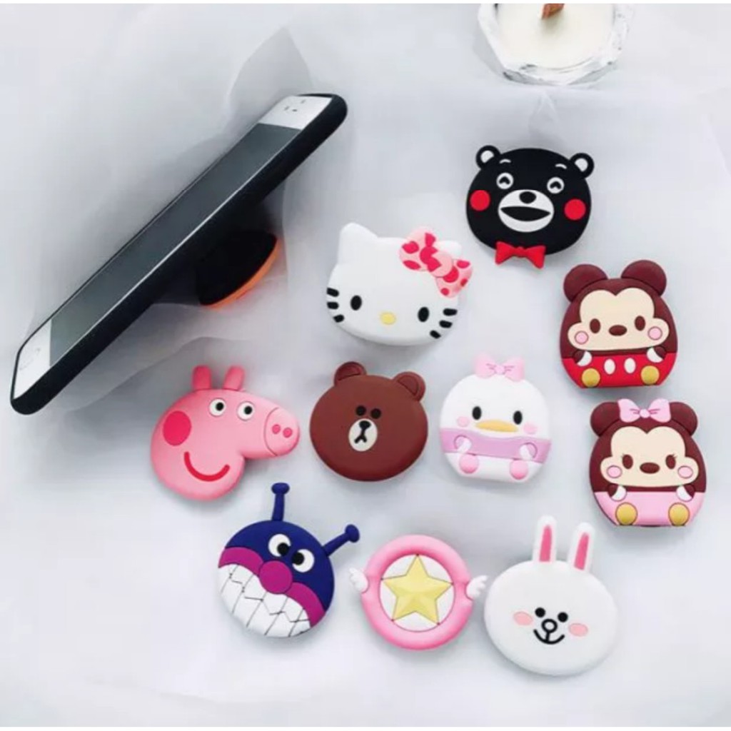 Giá đỡ Popsocket Silicon - Đỡ điện thoại, quấn tai nghe