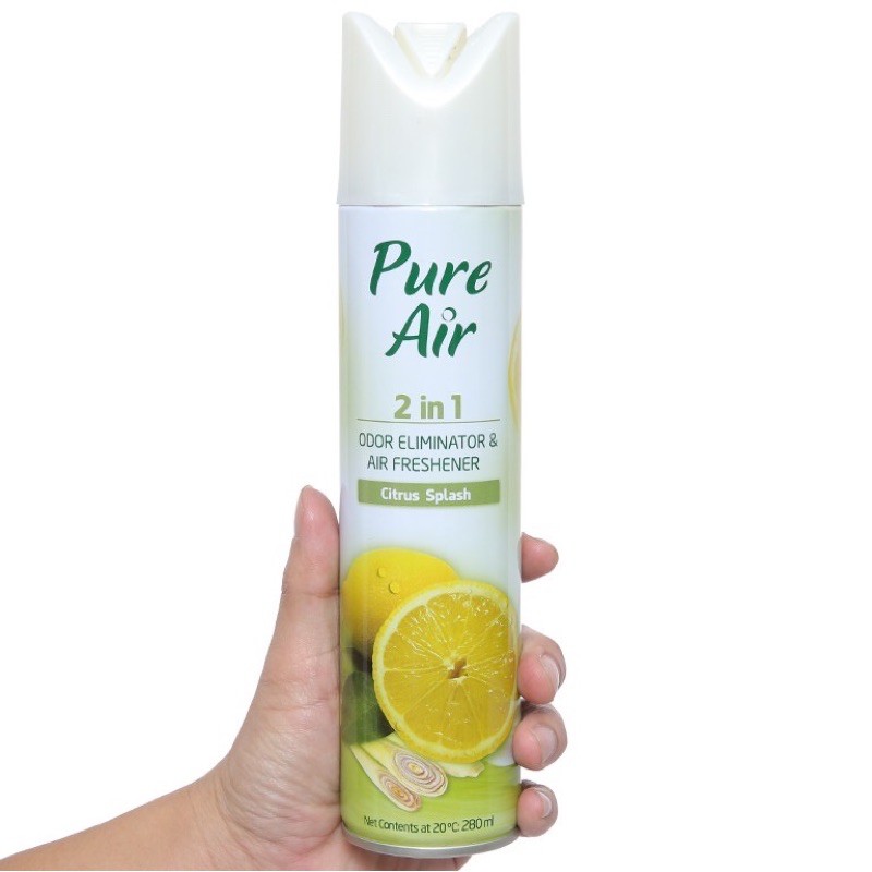 Nước hoa xịt thơm phòng khử mùi Pure Air 2in1 Odor Eliminator &amp; Air Freshener 280ml