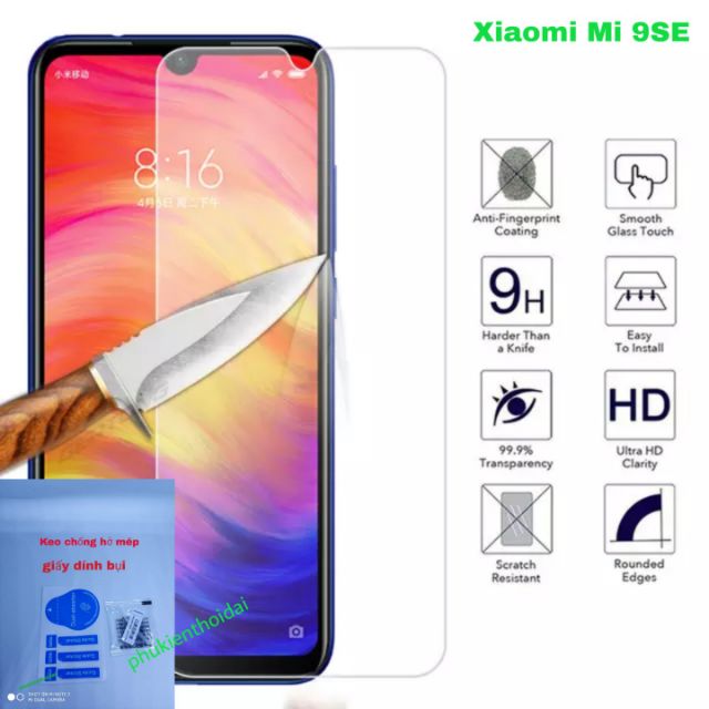 Xiaomi Mi 9 SE kính cường lực trong suốt loại tốt ( tặng keo chống hở mép ) MI9SE
