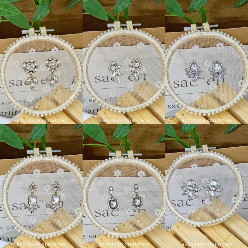 Khuyên Đá Bản To Khuyên Tai Đá Sáng Đẹp