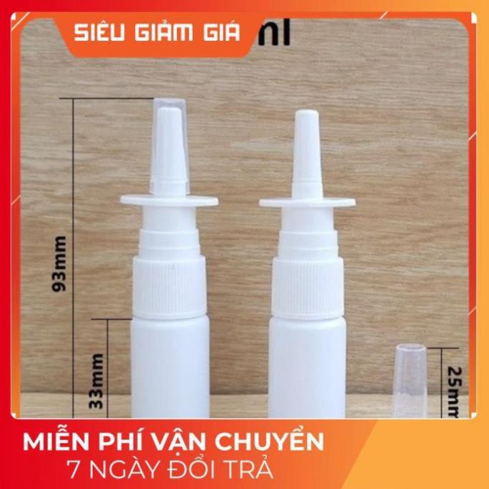 [GIÁ TỐT NHẤT] Chai xịt mũi thẳng 10ml, 20ml chiết dung dịch , phụ kiện du lịch