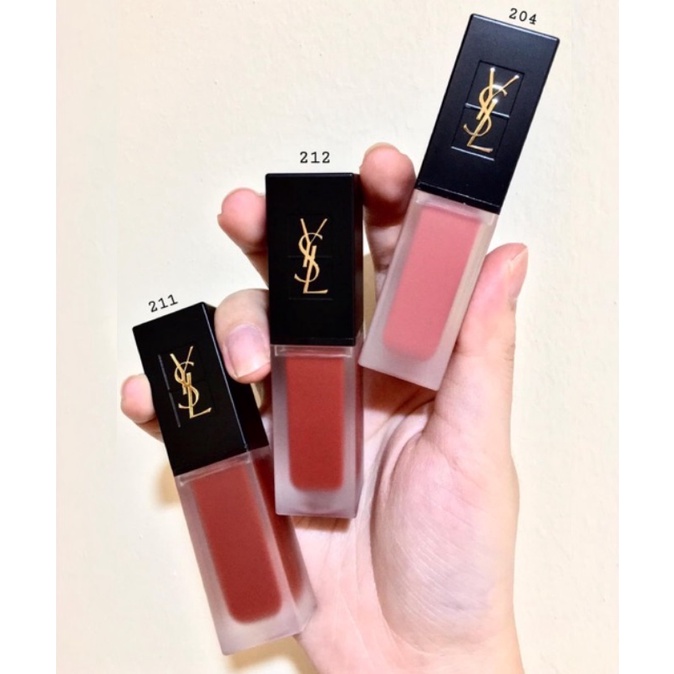 CHÍNH HÃNG Son YSL son kem cream 203 204 207 214 slim matte 21 28 101 202 305 307 Rouge Pur Couture 83 Volupté Shine 84