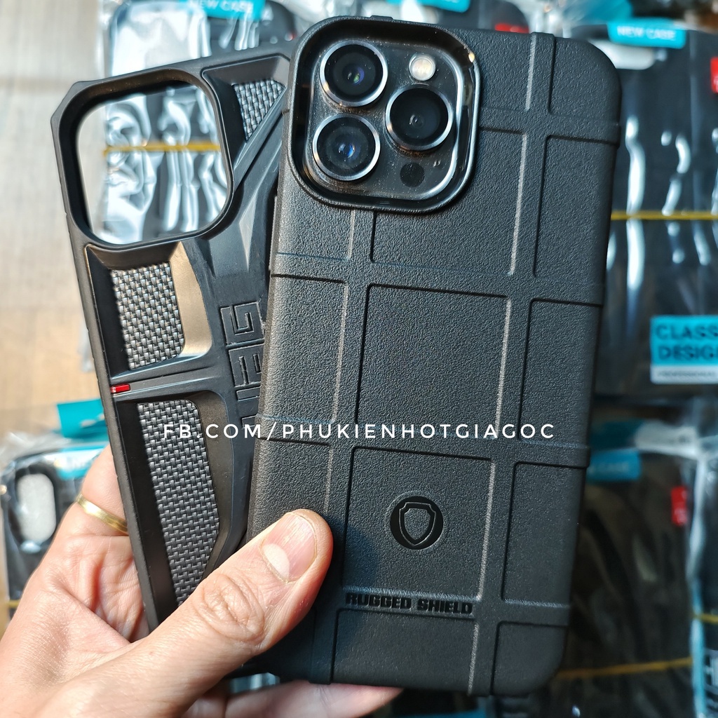 Ốp lưng chống sốc lựu đạn Rugged shield IP 13 Pro max / 13 / 13 Pro / 12 Pro max / 11 / Xs Max / XR / 6 7 8 plus